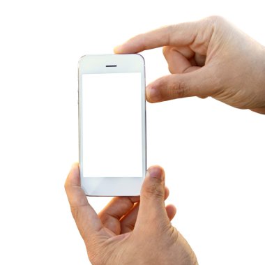 Akıllı telefon ellerinde.