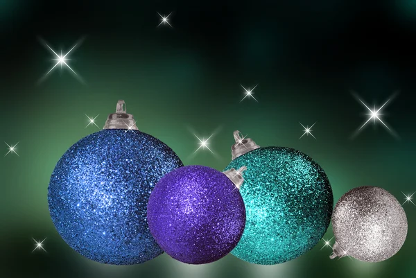 Close up of colorful christmas baubles Stock Photo