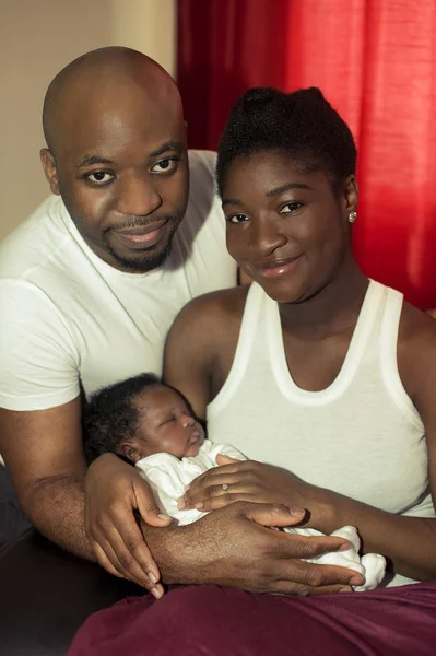 Young black nigerian family — Stock Photo, Image