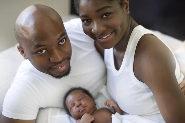 Young black nigerian family — Stock Photo, Image