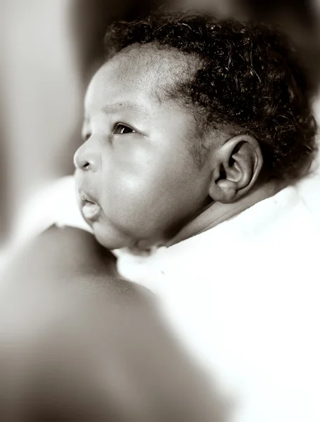 Czarnej Afryki nigeryjski noworodka Zdjęcie Stockowe