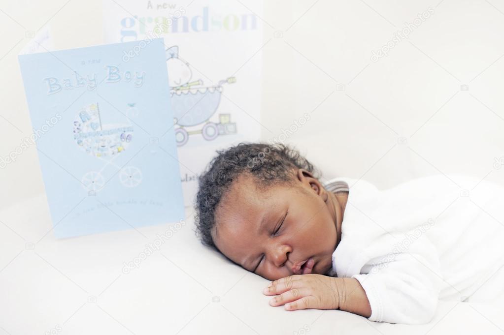 Black african newborn baby