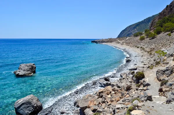 Strand in agia roumeli — Stockfoto