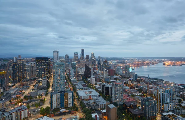 Night View Seattle Space Needle — ストック写真