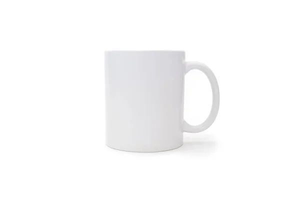 White Mug White Background Center Cup Any Drink Isolated White — Stock Photo, Image