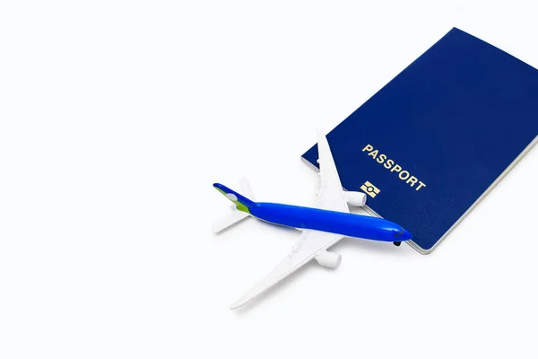 Biometric Passport Citizen Airplane White Background International Pass Personal Information — стоковое фото