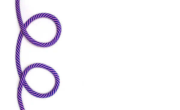 Multicolored Rope Loops White Background Free Space Text Decor Form — Fotografia de Stock