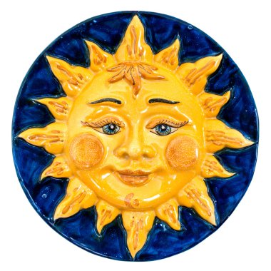 Ceramic sicilian sun clipart