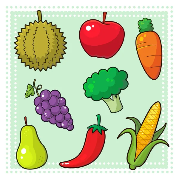 Fruits et légumes 01 — Image vectorielle