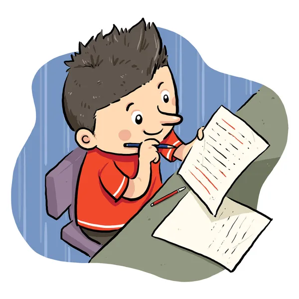 Kid doing homework Vector Art Stock Images | Depositphotos Kid doing homework Vector Art Stock Images | Depositphotos