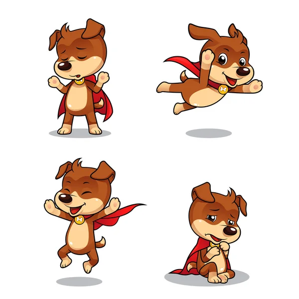 Superhéroe cachorro perro 02 — Vector de stock