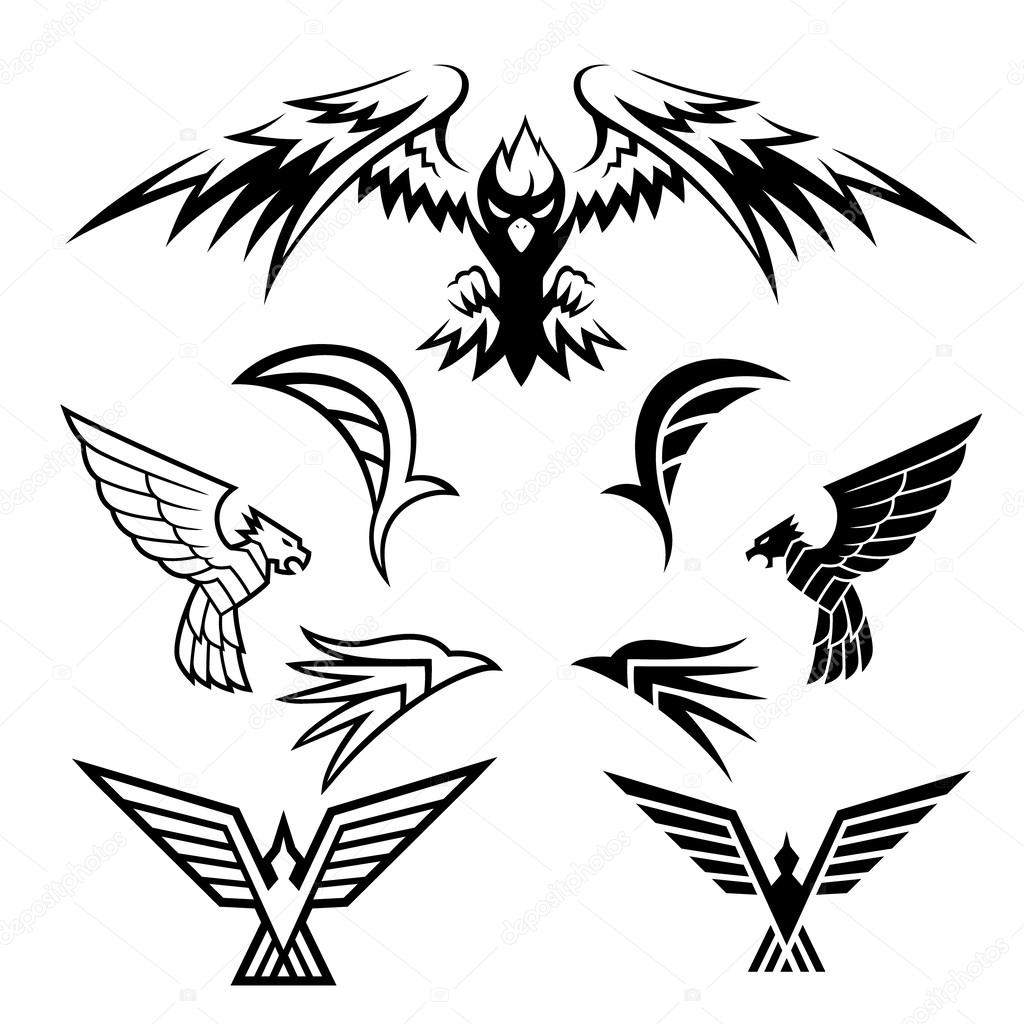 Bird Symbols Stock Vector by ©mikailain 27380755