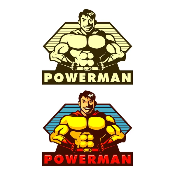 Powerman Mascota — Archivo Imágenes Vectoriales