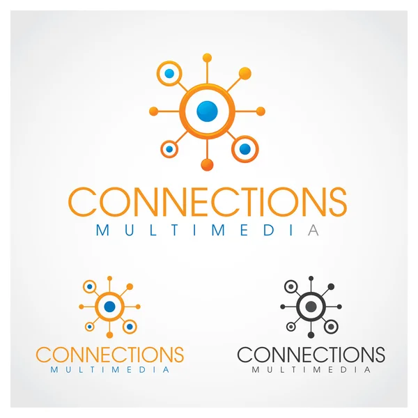 Connections Multimedia — Stock Vector