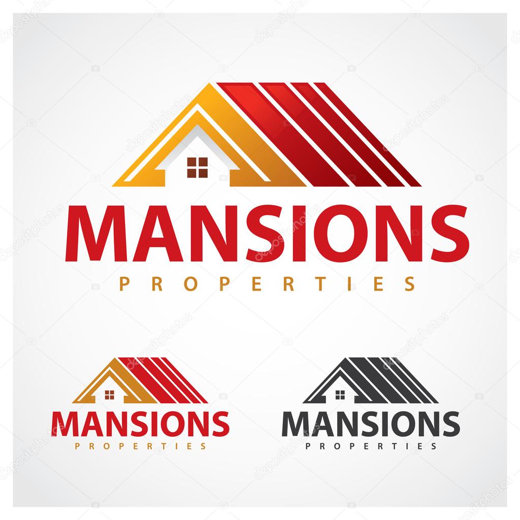 Mansion properties logo design template.