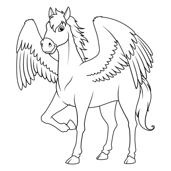 Pegasus Cartoon Illustration — Stock Vector