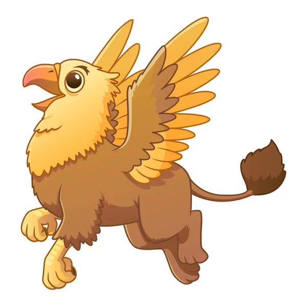 Little Griffin Ilustração Dos Desenhos Animados —  Vetores de Stock