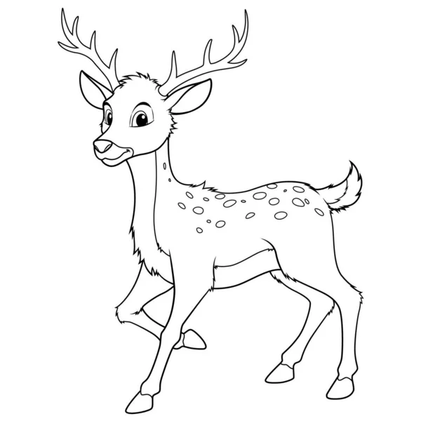 Deer Cartoon Animal Illustration — стоковый вектор