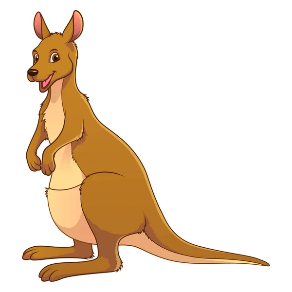 Kangaroo Cartoon Animal Illustration — стоковий вектор