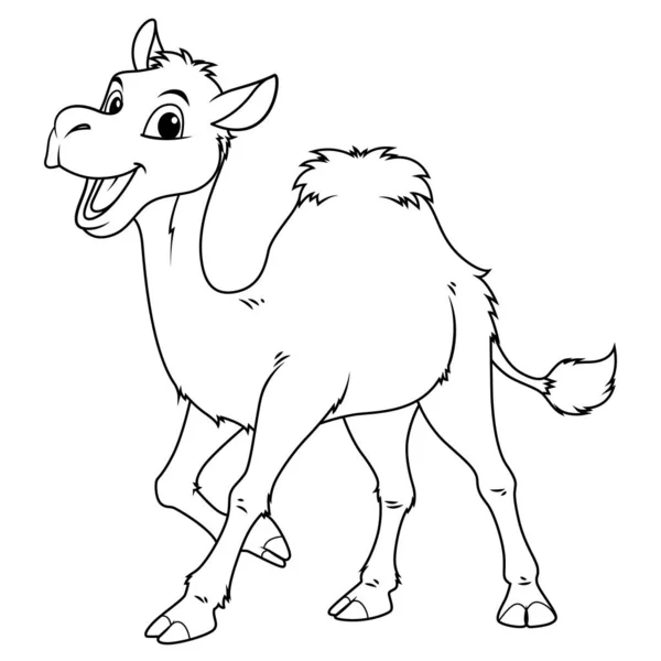 Little Camel Cartoon Animal Illustration — Stock Vector