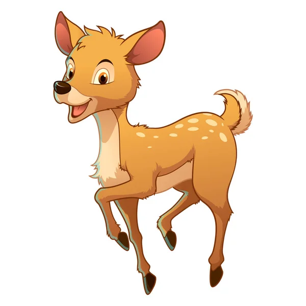 Ilustrasi Hewan Kartun Deer Kecil - Stok Vektor