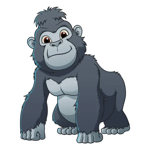 Little Gorilla Cartoon Animal Illustration — Stockový vektor