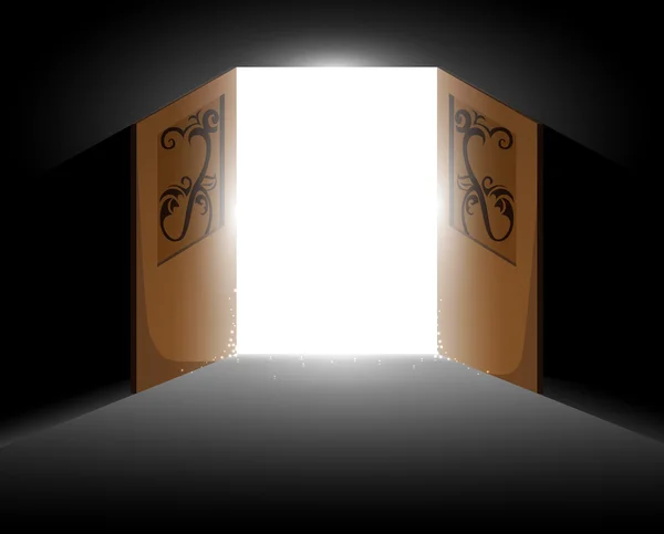 Lumière de la porte ouverte — Image vectorielle