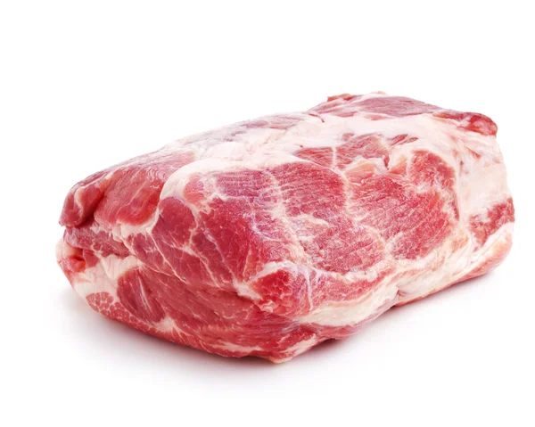 Syrové vepřové maso isoleted na bílém pozadí — Stock fotografie