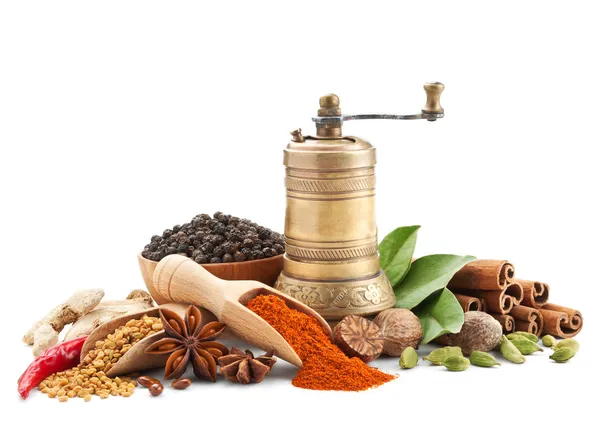 Spices and herbs isolated on white — Stock Photo, Image