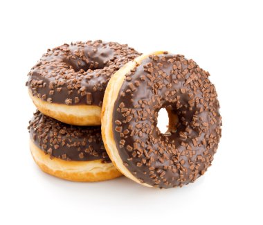 izole üzerine beyaz çikolata ile taze çörek