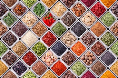 Baharat ve otlar ile sorunsuz doku