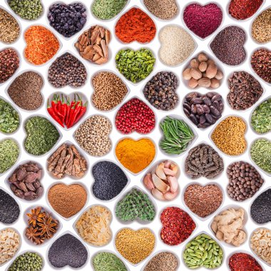 Baharat ve otlar ile sorunsuz doku