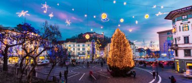Preseren's square, ljubljana, Slovenya, Avrupa.