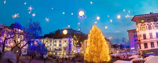 Preseren's square, ljubljana, Slovenien, Europa. — Stockfoto