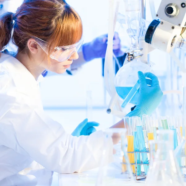 Young chemists in the laboratory. — Stock Photo, Image