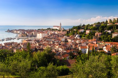 pitoresk eski kasaba piran - Slovenya.