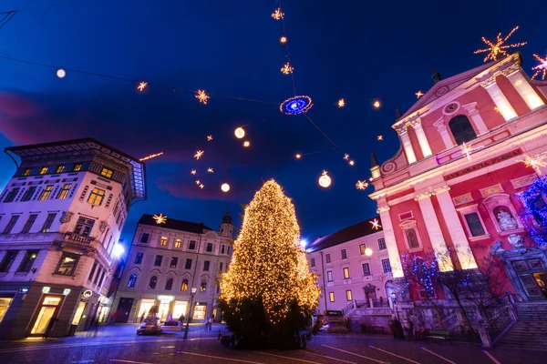 Preseren's square, ljubljana, Slovenya, Avrupa. — Stok fotoğraf