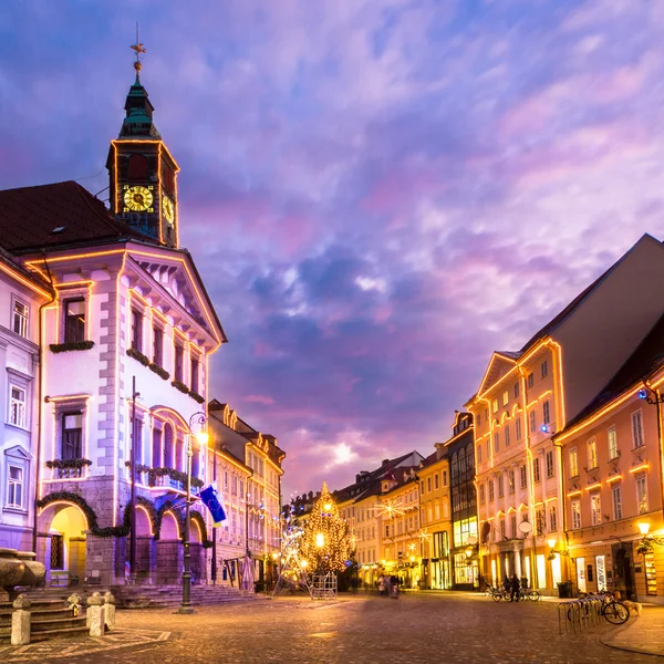 Lublaně městské centrum, Slovinsko, Evropa. — Stock fotografie