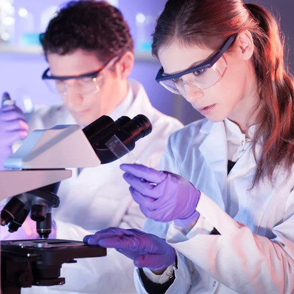 Profissionais de saúde em laboratório. — Fotografia de Stock