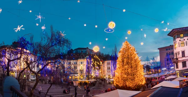 Preseren's square, Ljubljana, Slovenia, Europe. — Stock Photo, Image