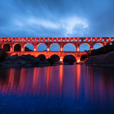 pont du gard, Güney Fransa, Avrupa.