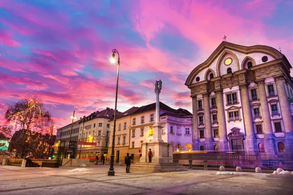 Ursuline templom a Szent Háromság, Ljubljan, Szlovénia — Stock Fotó