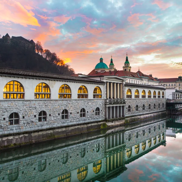 Ljubljana, Slovenien, Europas huvudstad. — Stockfoto