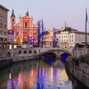 Preseren's square, Ljubljana, Slovenia, Europe. clipart