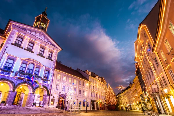 Lublanie miasta centrum, Słowenia, Europa. — Zdjęcie stockowe