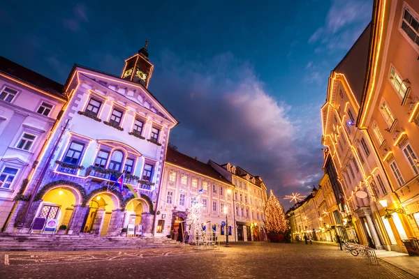 Ljubljana stad centrum, Slovenië, Europa. — Stockfoto