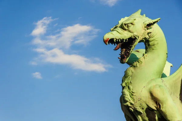 Famous Dragon bridge in Ljubljana — Stock Photo, Image