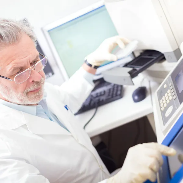 Científico de la vida investigando en el laboratorio. — Foto de Stock