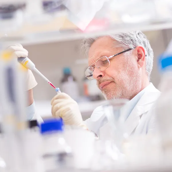 Chercheurs en sciences de la vie en laboratoire. Images De Stock Libres De Droits