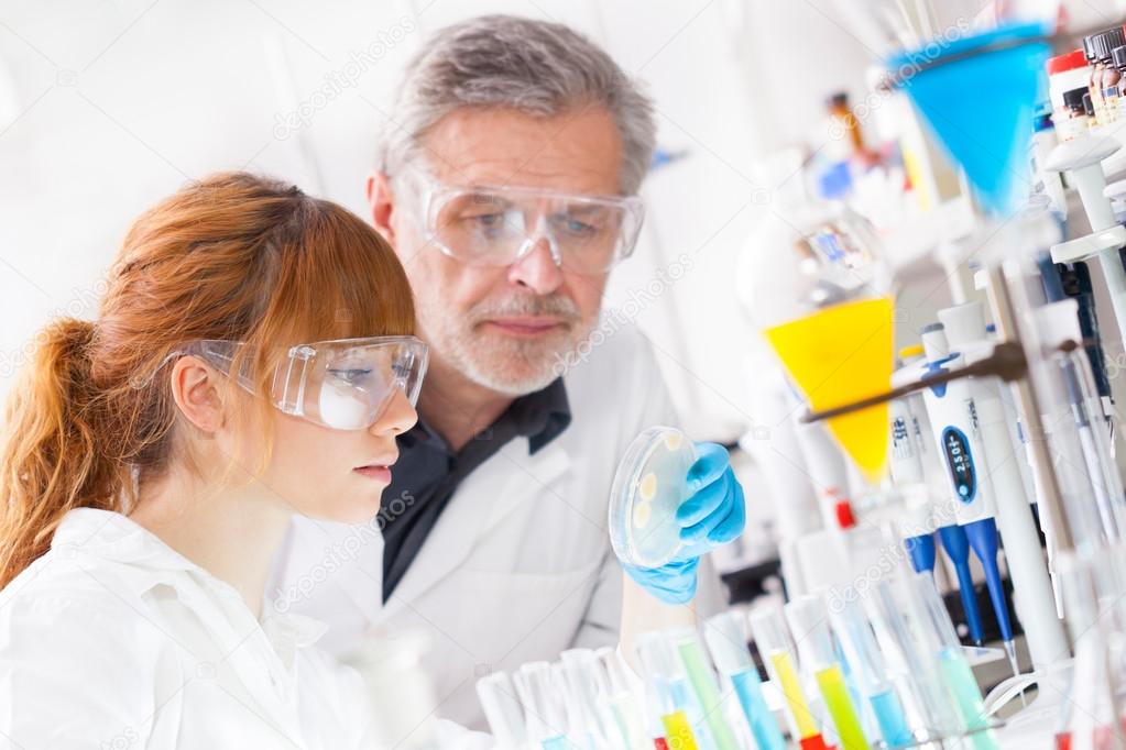 Health care professionals in lab.